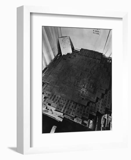 Fermi's Atomic Pile under Construction-null-Framed Photographic Print