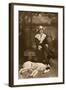 Fern Andra, German Actress, with Borzoi Dog-null-Framed Photographic Print