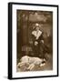 Fern Andra, German Actress, with Borzoi Dog-null-Framed Photographic Print