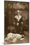 Fern Andra, German Actress, with Borzoi Dog-null-Mounted Photographic Print