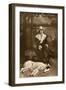 Fern Andra, German Actress, with Borzoi Dog-null-Framed Photographic Print