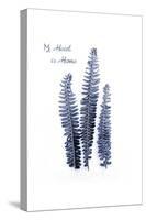 Fern Fronds Navy-Urban Epiphany-Stretched Canvas