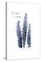 Fern Fronds Navy-Urban Epiphany-Stretched Canvas