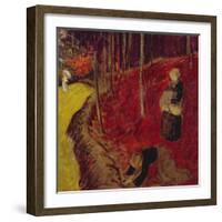 Fern Gatherers in the Bois d'Amour at Pont Aven; Les Ramasseuses de Fougeres Au Bois d'Amour a…-Paul Serusier-Framed Giclee Print