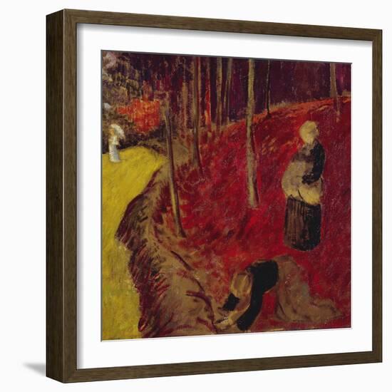 Fern Gatherers in the Bois d'Amour at Pont Aven; Les Ramasseuses de Fougeres Au Bois d'Amour a…-Paul Serusier-Framed Giclee Print