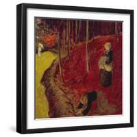 Fern Gatherers in the Bois d'Amour at Pont Aven; Les Ramasseuses de Fougeres Au Bois d'Amour a…-Paul Serusier-Framed Giclee Print