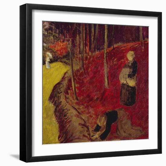 Fern Gatherers in the Bois d'Amour at Pont Aven; Les Ramasseuses de Fougeres Au Bois d'Amour a…-Paul Serusier-Framed Giclee Print