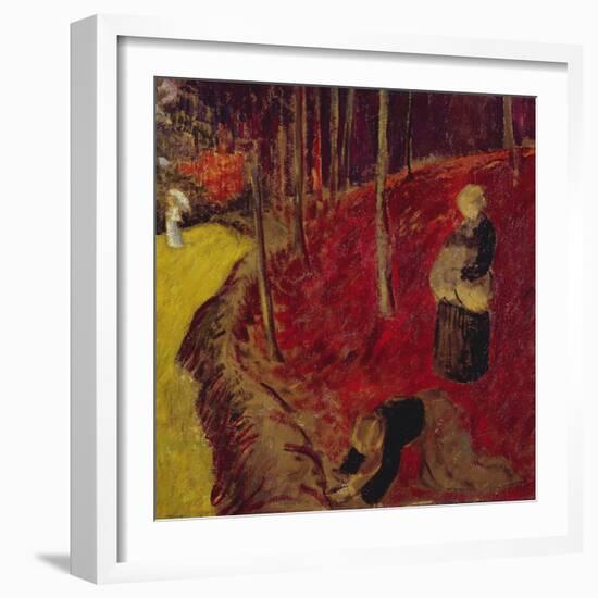 Fern Gatherers in the Bois d'Amour at Pont Aven; Les Ramasseuses de Fougeres Au Bois d'Amour a…-Paul Serusier-Framed Giclee Print