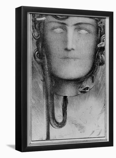 Fernand Khnopff (The blood of the Medusa) Art Poster Print-null-Framed Poster
