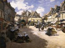 La place Terre-au-Duc à Quimper-Fernand Le Gout-Gérard-Framed Stretched Canvas