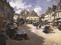 La place Terre-au-Duc à Quimper-Fernand Le Gout-Gérard-Stretched Canvas