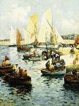 Corner Market in Concarneau-Fernand Legout-Gerard-Stretched Canvas