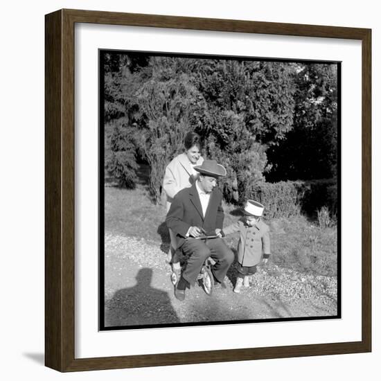 Fernand Raynaud with His Wife Renée and His Son Pascal-Marcel DR-Framed Photographic Print