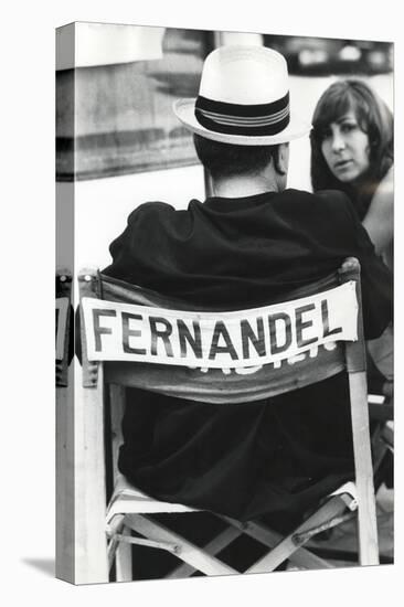 Fernandel Sitting, View From Behind.-null-Stretched Canvas