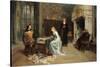 Fernando and Iolanda Playing Chess-Girolamo Induno-Stretched Canvas