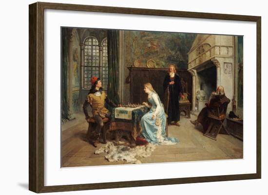 Fernando and Iolanda Playing Chess-Girolamo Induno-Framed Giclee Print