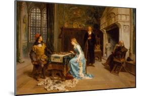 Fernando and Iolanda Playing Chess-Gerolamo Induno-Mounted Giclee Print