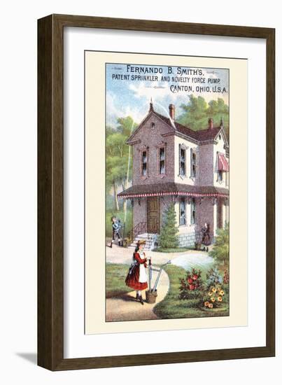 Fernando B. Smith's Patent Sprinkler And Novelty Force Pump-null-Framed Art Print