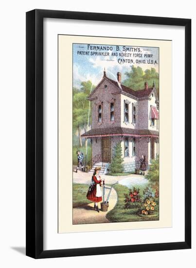 Fernando B. Smith's Patent Sprinkler And Novelty Force Pump-null-Framed Art Print