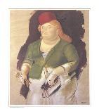 Mujer con Sombrero Rojo-Fernando Botero-Framed Collectable Print