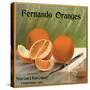 Fernando Oranges Brand - Fernando, California - Citrus Crate Label-Lantern Press-Stretched Canvas