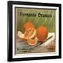 Fernando Oranges Brand - Fernando, California - Citrus Crate Label-Lantern Press-Framed Art Print