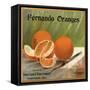 Fernando Oranges Brand - Fernando, California - Citrus Crate Label-Lantern Press-Framed Stretched Canvas