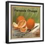 Fernando Oranges Brand - Fernando, California - Citrus Crate Label-Lantern Press-Framed Art Print