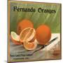 Fernando Oranges Brand - Fernando, California - Citrus Crate Label-Lantern Press-Mounted Art Print
