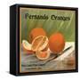 Fernando Oranges Brand - Fernando, California - Citrus Crate Label-Lantern Press-Framed Stretched Canvas