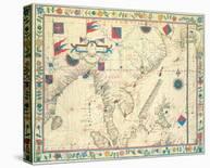 The Far East (from a portolan atlas, 1571)-Fernao Vaz Douado-Stretched Canvas