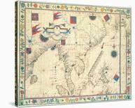 The Far East (from a portolan atlas, 1571)-Fernao Vaz Douado-Framed Premium Giclee Print