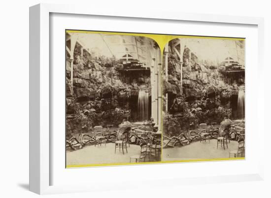 Fernery and Waterfall at Brighton Aquarium-null-Framed Photographic Print