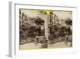 Fernery and Waterfall at Brighton Aquarium-null-Framed Photographic Print