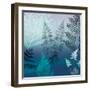 Ferns Navy-Lula Bijoux-Framed Art Print