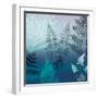 Ferns Navy-Lula Bijoux-Framed Art Print