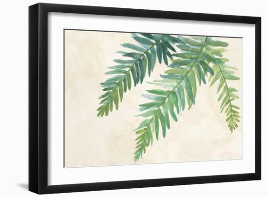 Ferns Square I on Cream-Chris Paschke-Framed Art Print