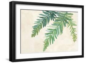 Ferns Square I on Cream-Chris Paschke-Framed Art Print