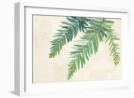 Ferns Square I on Cream-Chris Paschke-Framed Art Print