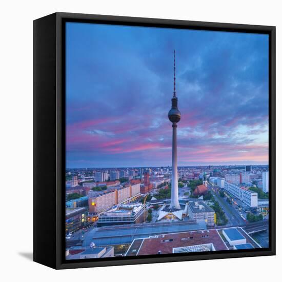 Fernsehturm, Alexanderplatz, Berlin, Germany-Jon Arnold-Framed Stretched Canvas
