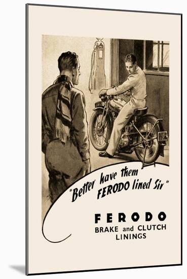 Ferodo Brake and Clutch Linings-null-Mounted Art Print