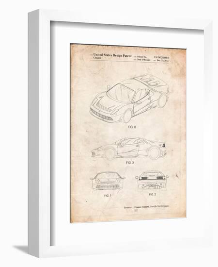 Ferrari 2012 Sp12 Patent-Cole Borders-Framed Art Print