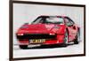 Ferrari 208 GTB Turbo Watercolor-NaxArt-Framed Art Print