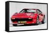 Ferrari 208 GTB Turbo Watercolor-NaxArt-Framed Stretched Canvas