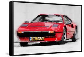 Ferrari 208 GTB Turbo Watercolor-NaxArt-Framed Stretched Canvas