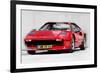 Ferrari 208 GTB Turbo Watercolor-NaxArt-Framed Premium Giclee Print