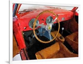 Ferrari 225 S Berlinetta Interior Watercolor-NaxArt-Framed Art Print