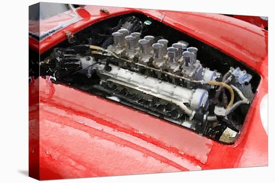 Ferrari 250 GTO Engine Watercolor-NaxArt-Stretched Canvas