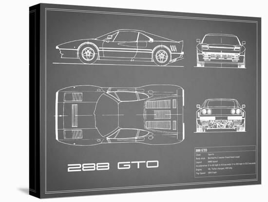 Ferrari 288-GTO-Grey-Mark Rogan-Stretched Canvas