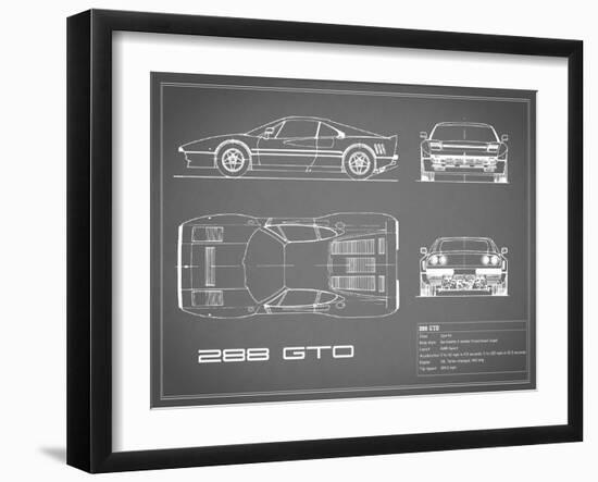 Ferrari 288-GTO-Grey-Mark Rogan-Framed Art Print